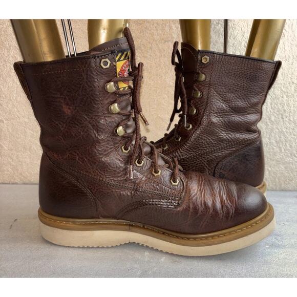Justin Boots WK908 Men\'s size 9.5 W Brown Leather, Original Workboots, main image 13